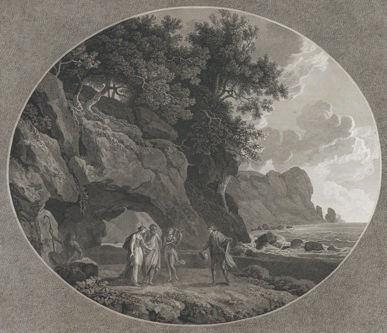 The Tempest, Act I: Ferdinand and Miranda, 1788. av Samuel Middiman