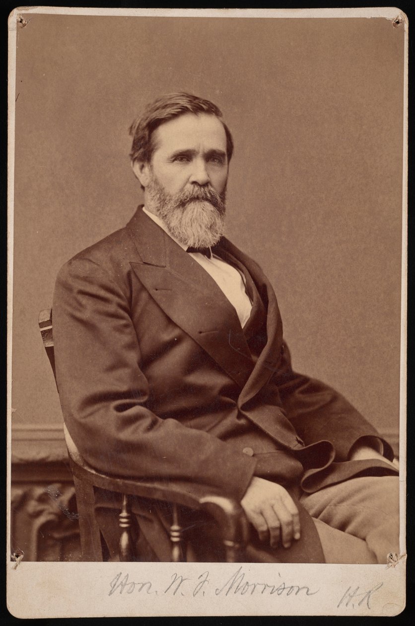 Portrett av Hon. W.F. Morrison, mellom 1876 og 1880. av Samuel Montague Fassett