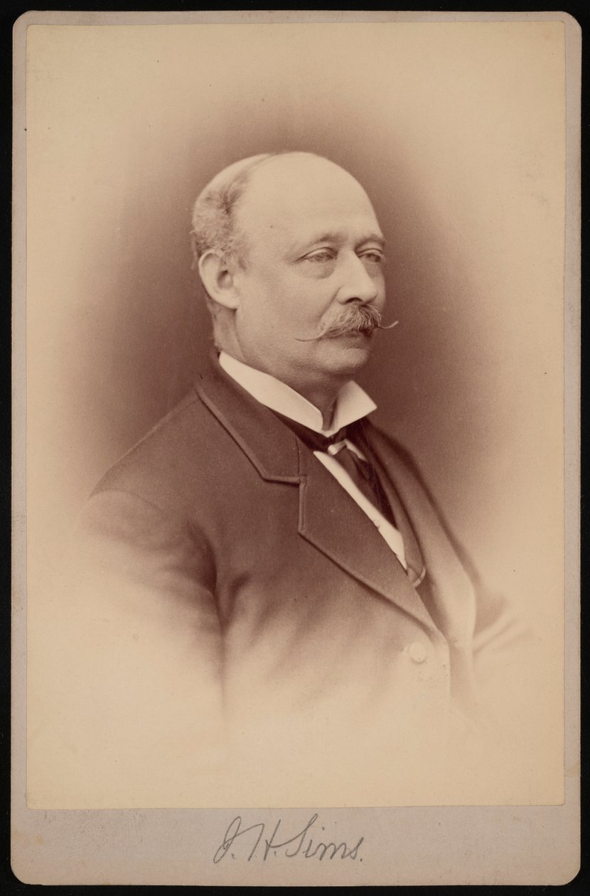 Portrett av J.H. Sims, mellom 1876 og 1880. av Samuel Montague Fassett