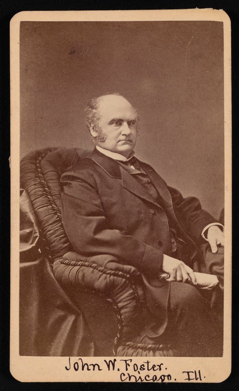 Portrett av John Wells Foster 1815-1873, mellom 1872 og 1873. av Samuel Montague Fassett