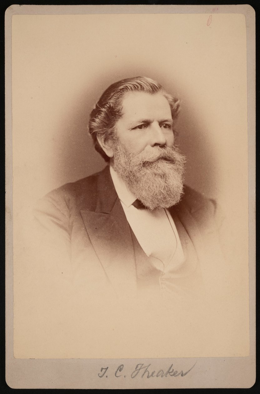 Portrett av Thomas Clarke Theaker 1812-1883, mellom 1876 og 1880. av Samuel Montague Fassett