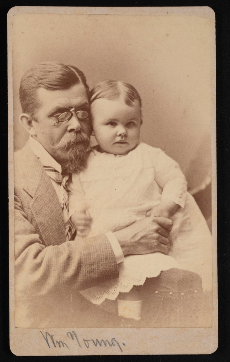 Portrett av William Young and Child, 1879. av Samuel Montague Fassett