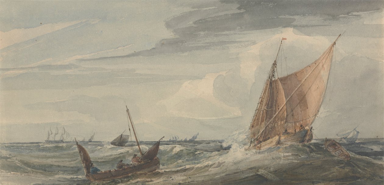 Skip på et stormfullt hav av Samuel Owen