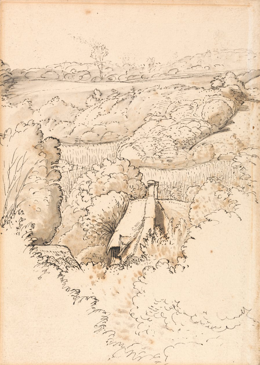 En hytte blant trær, Shoreham av Samuel Palmer