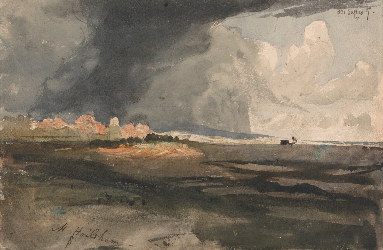 I Hailsham, Sussex: en storm nærmer seg av Samuel Palmer
