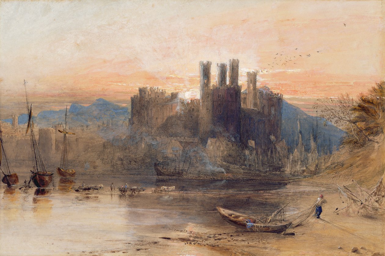 Caernarvon Castle, Nord-Wales av Samuel Palmer