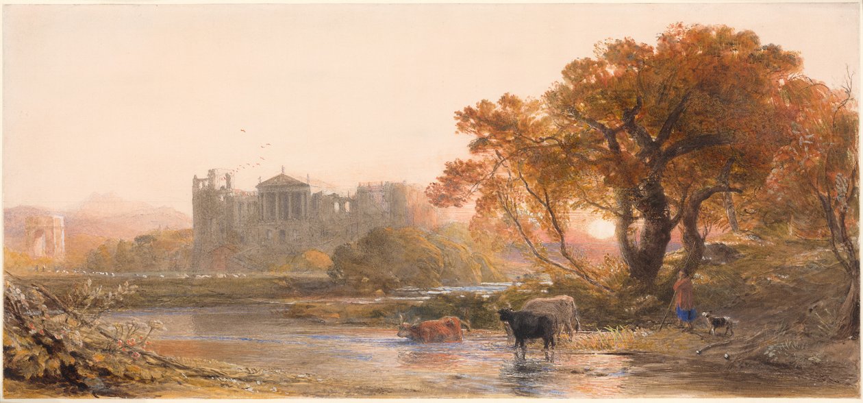 Kveld i Italia – den øde villaen av Samuel Palmer