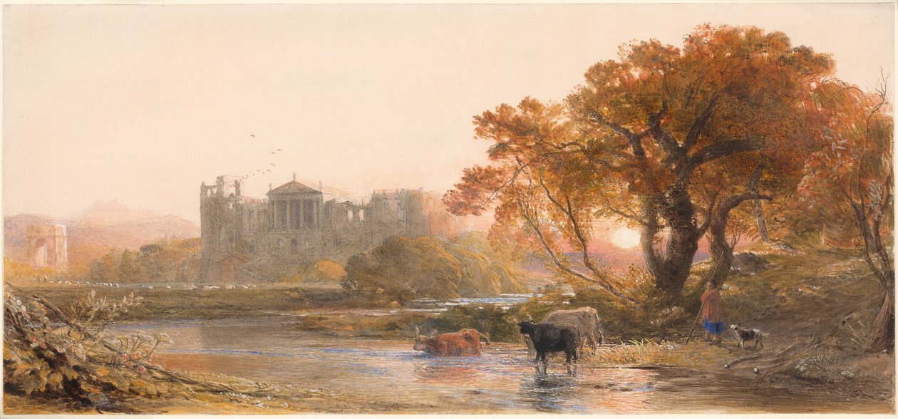 Kveld i Italia – den øde villaen av Samuel Palmer