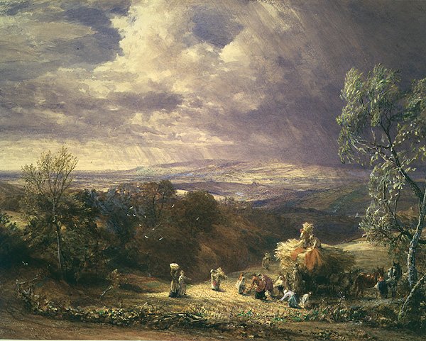 Høsting (gouache) av Samuel Palmer