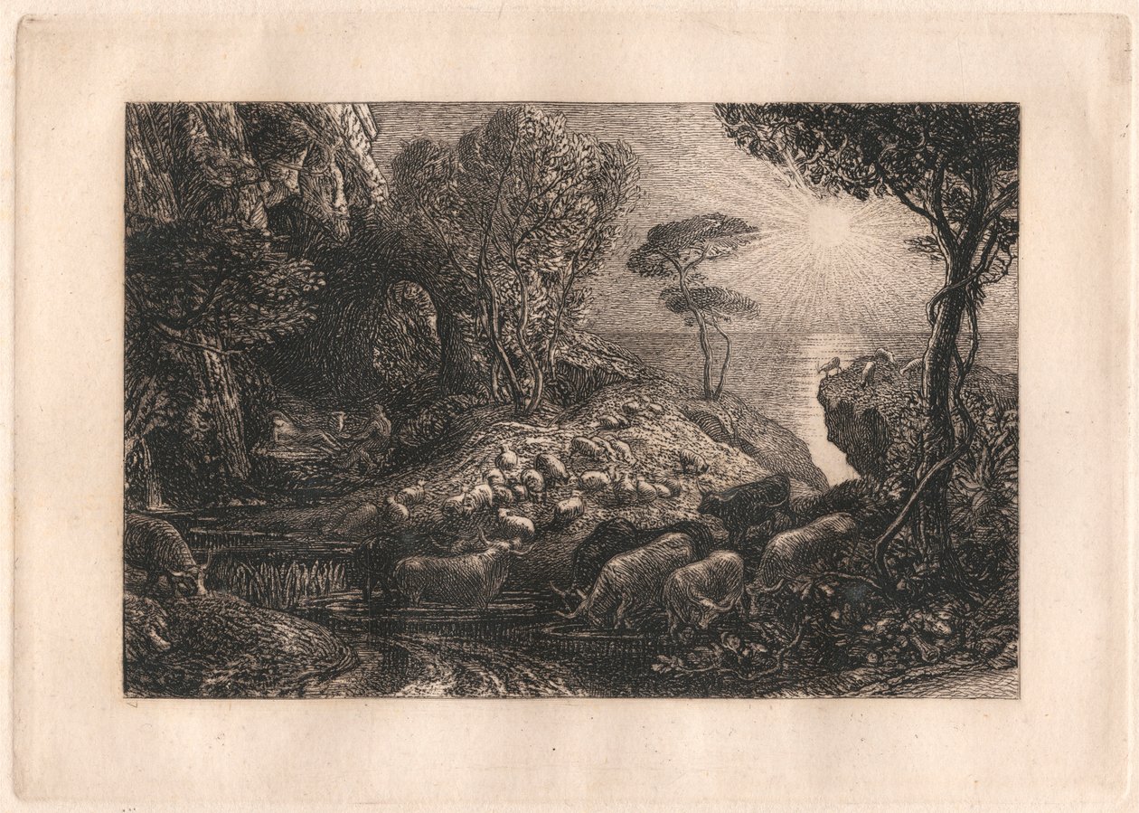 Moeris og Galatea av Samuel Palmer