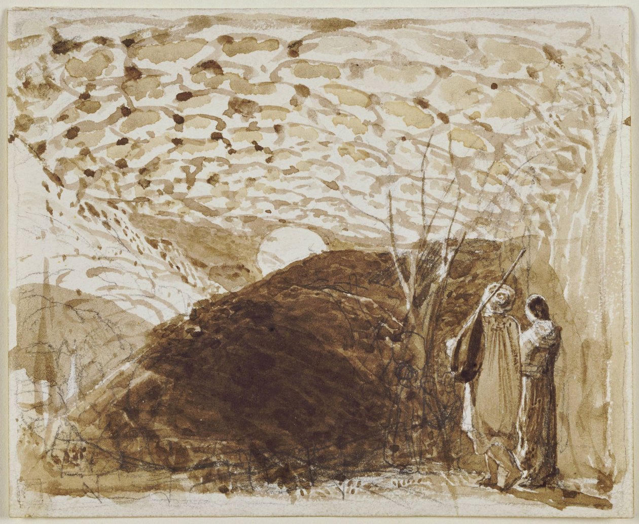 Månebelyst landskap av Samuel Palmer