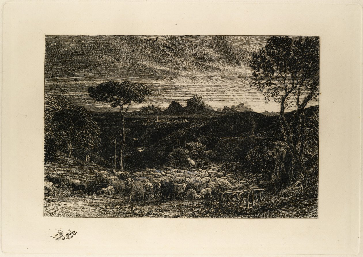 Åpning av kveen, eller Tidlig morgen av Samuel Palmer