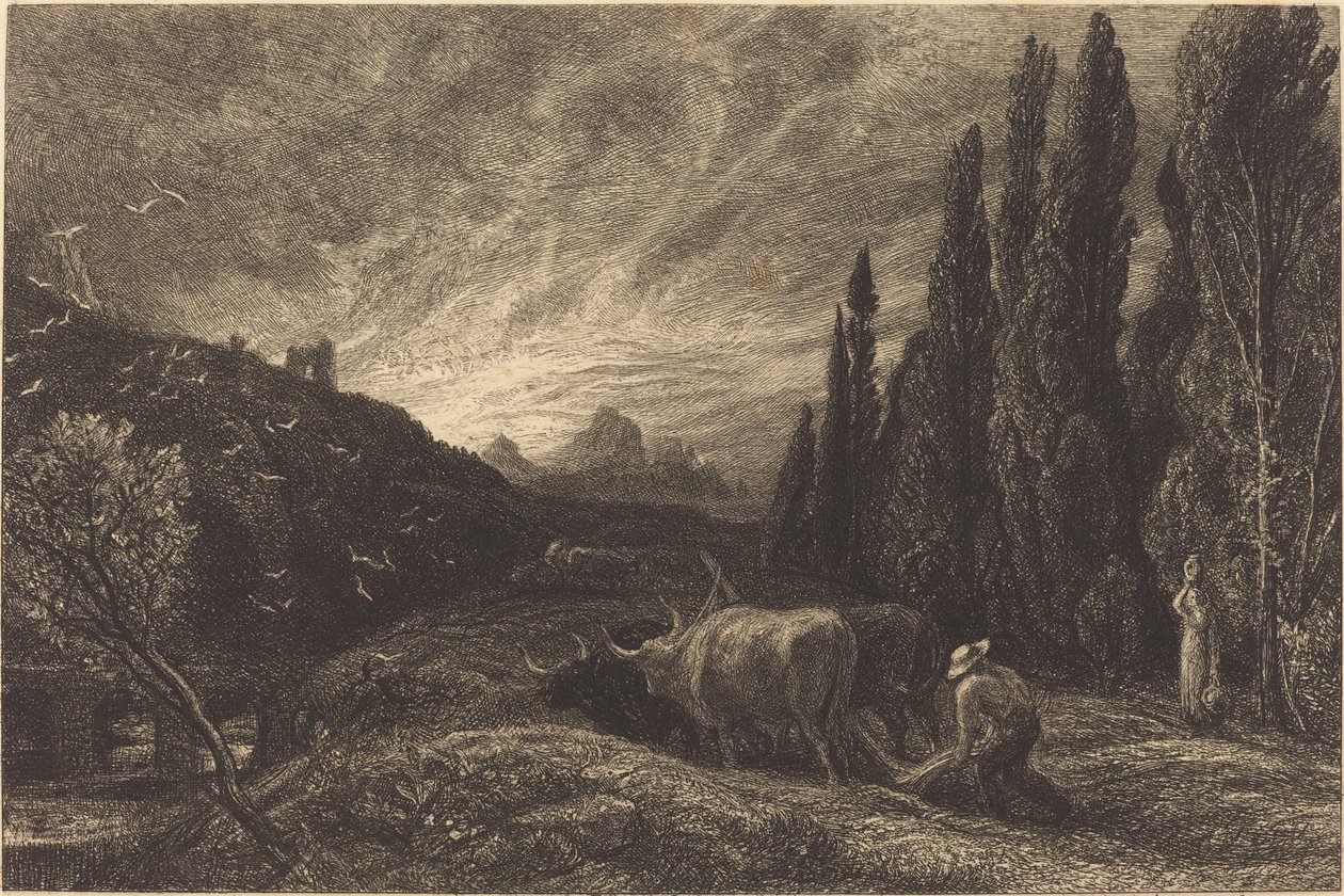 Den tidlige plogmannen av Samuel Palmer