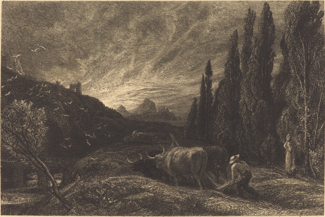 Den tidlige plogmannen av Samuel Palmer