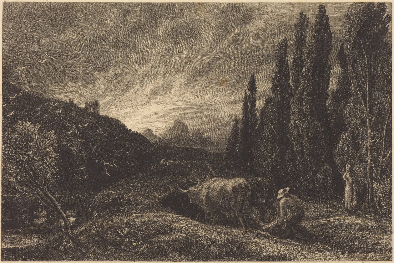 Den tidlige plogmannen av Samuel Palmer