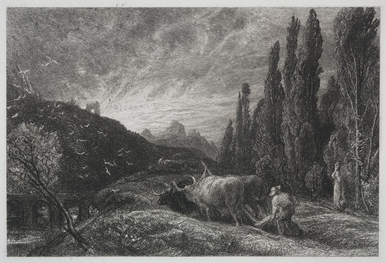 Den tidlige plogmannen av Samuel Palmer