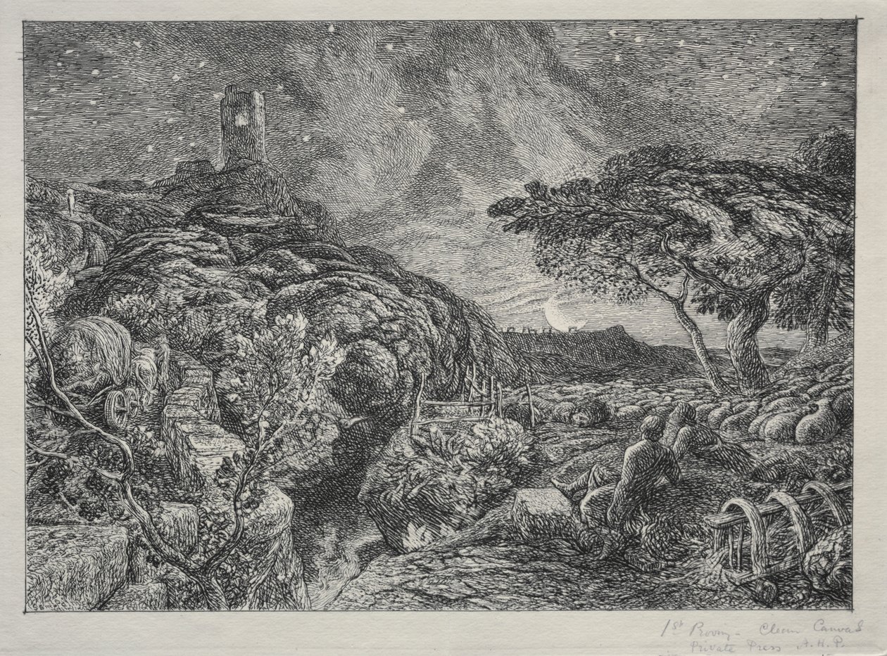 Det ensomme tårnet av Samuel Palmer