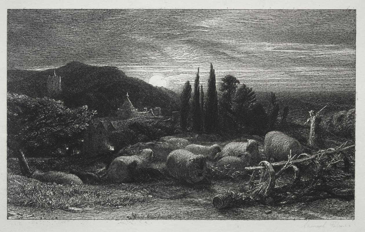 Den stigende månen av Samuel Palmer