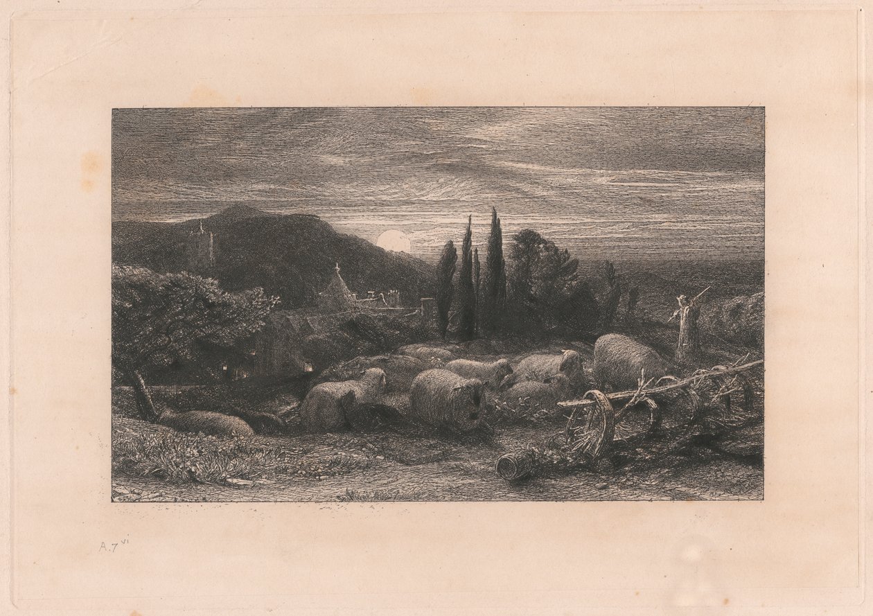Den stigende månen av Samuel Palmer