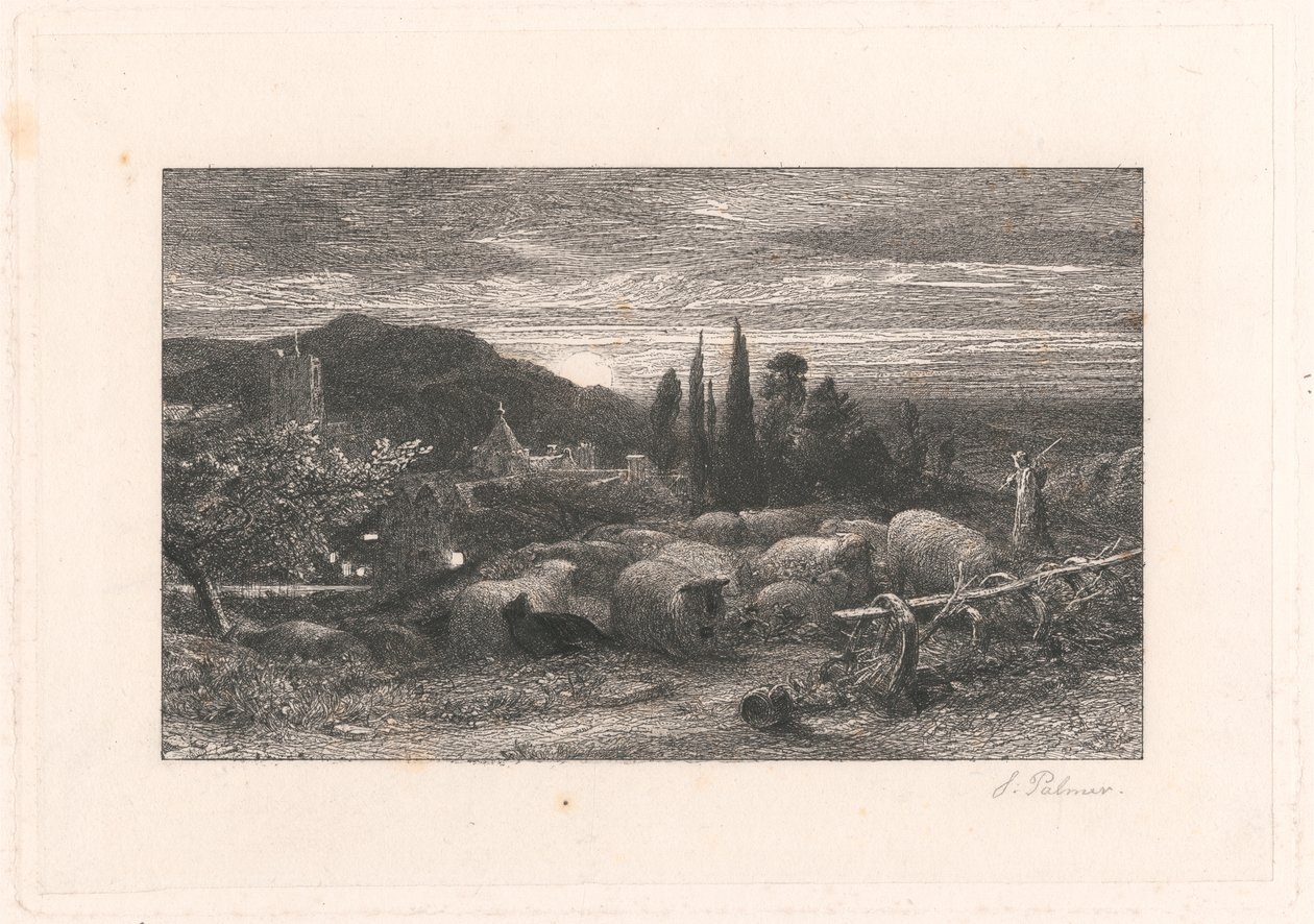 Den stigende månen av Samuel Palmer