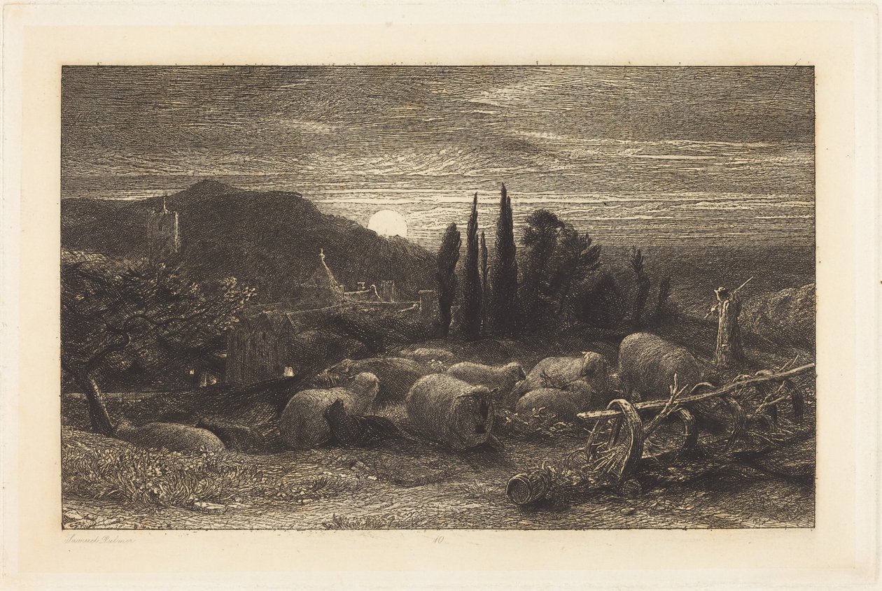 Den oppstigende månen av Samuel Palmer