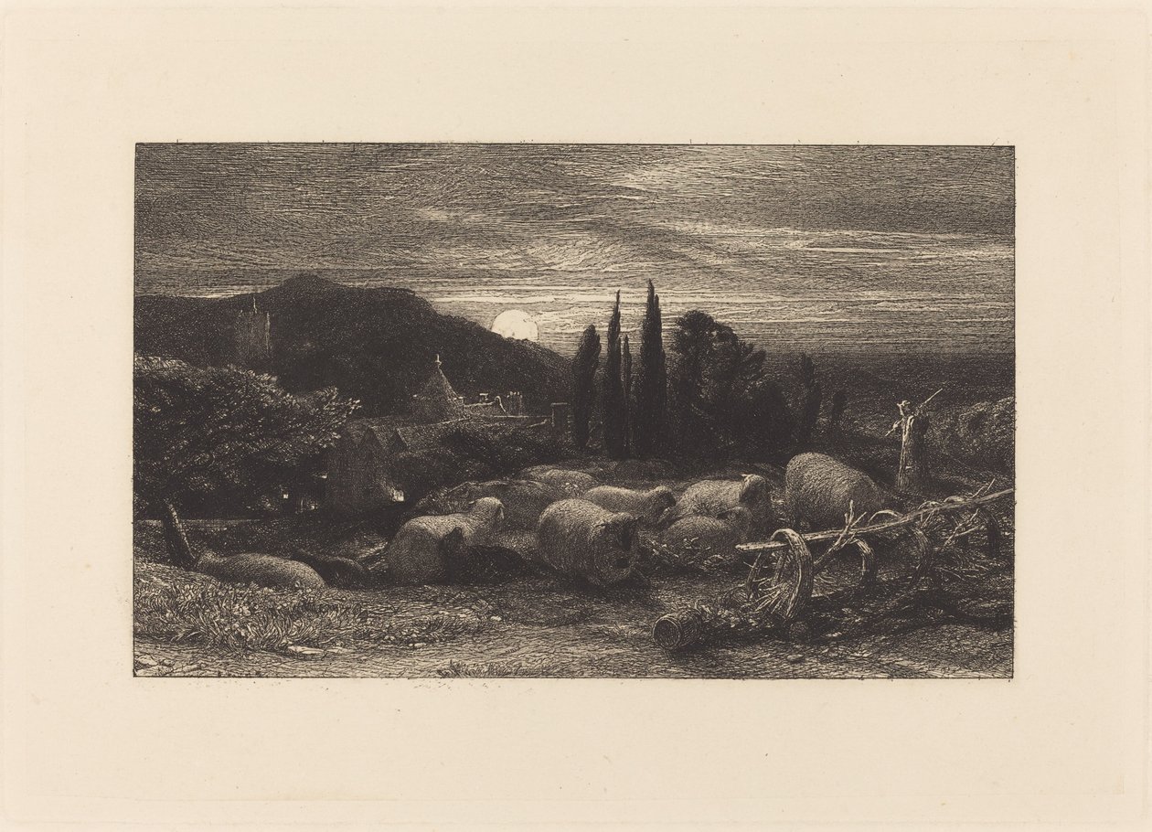 The Rising Moon, eller en engelsk pastoral av Samuel Palmer