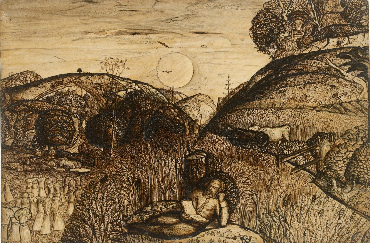 Dalen tykk med mais, 1825. av Samuel Palmer
