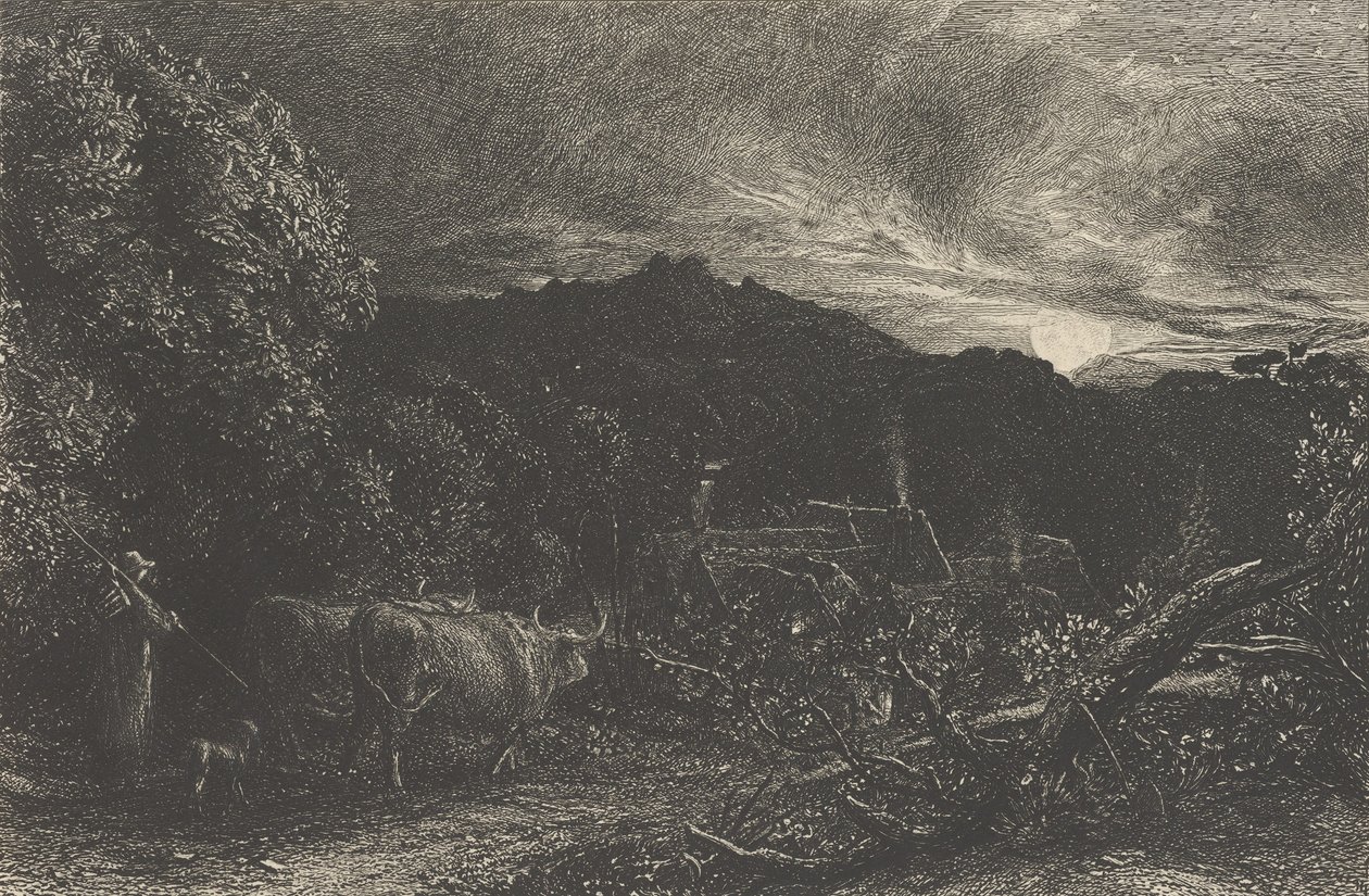 The Weary Ploughman, eller The Herdsman, eller Tardus Bubulcus, begynte i av Samuel Palmer