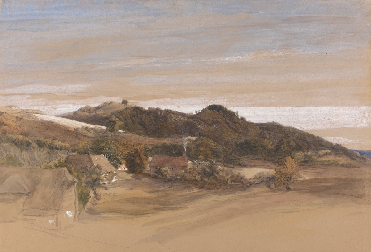 Underriver Hills, nær Sevenoaks, Kent, fra Grounds of J. Herries, Esq. av Samuel Palmer