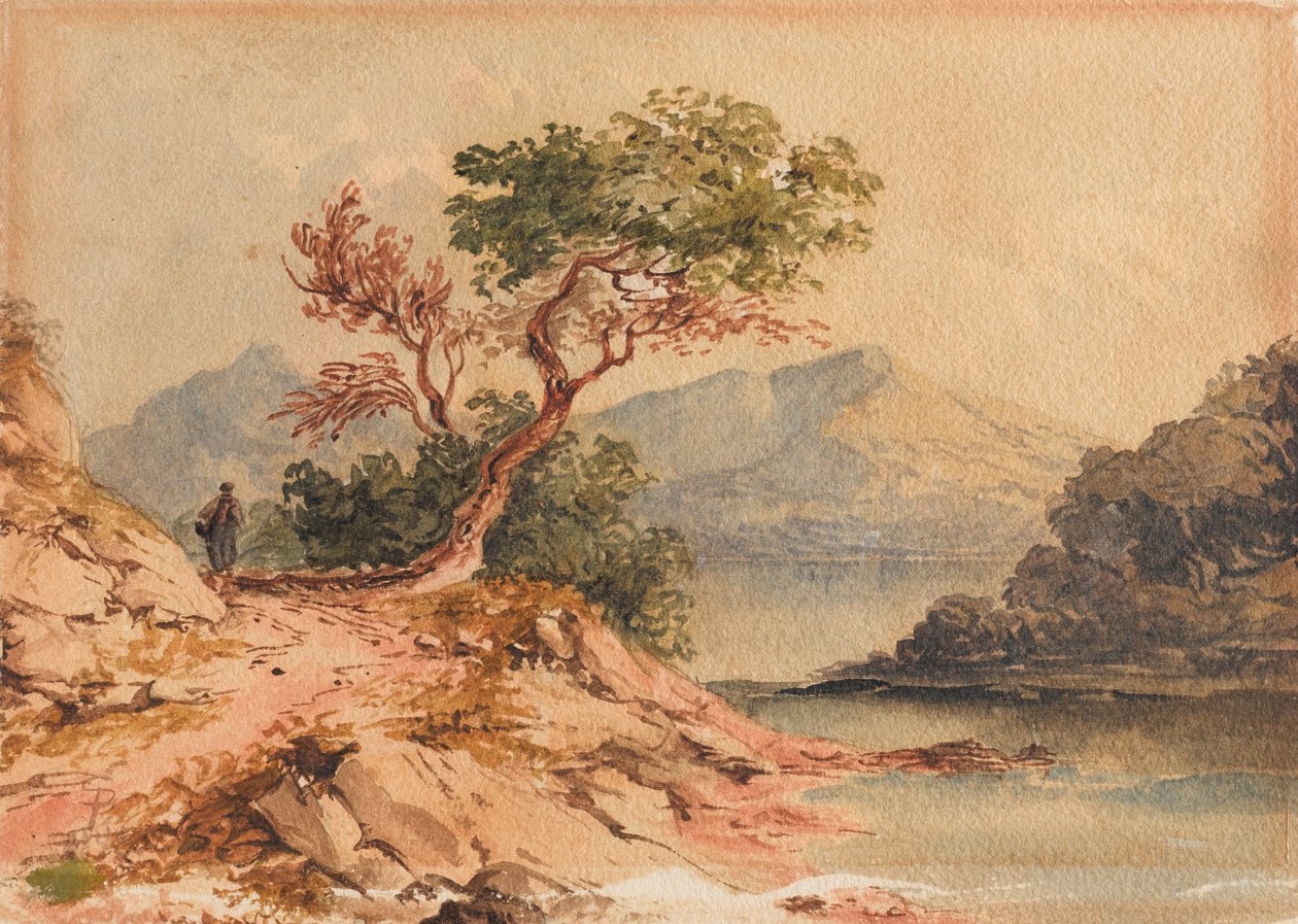 Landskap med figur av Samuel Prout
