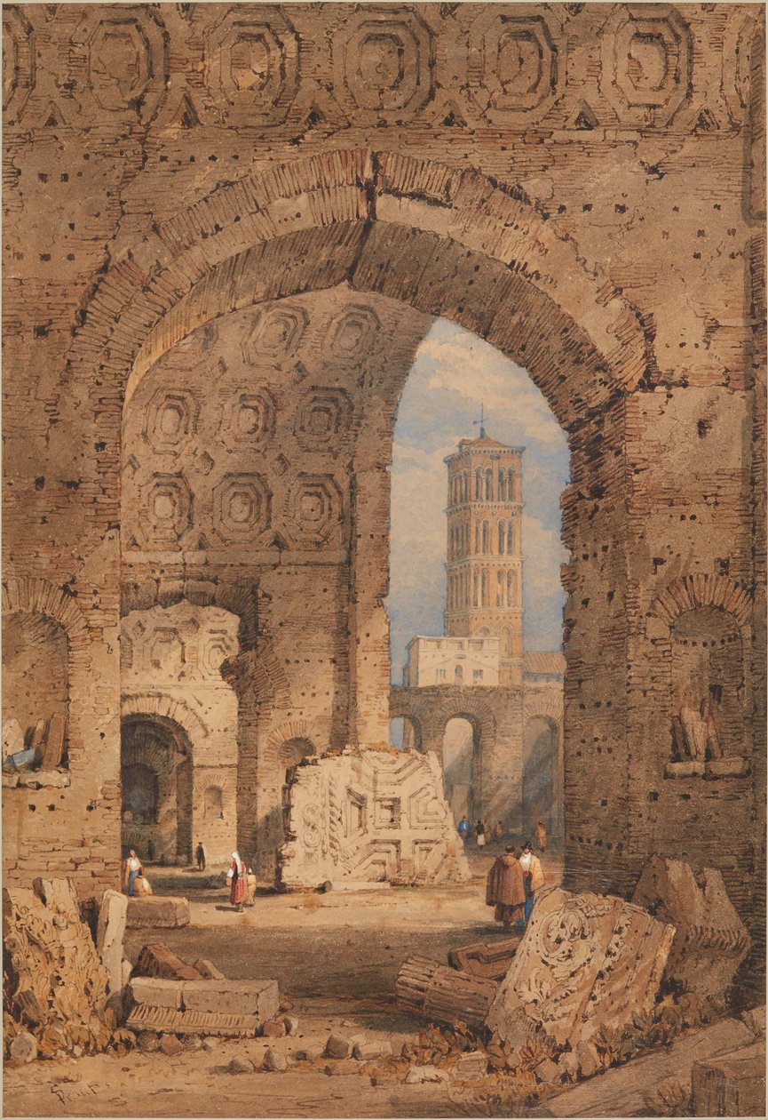 Fredstempelet, Forum Romanum av Samuel Prout