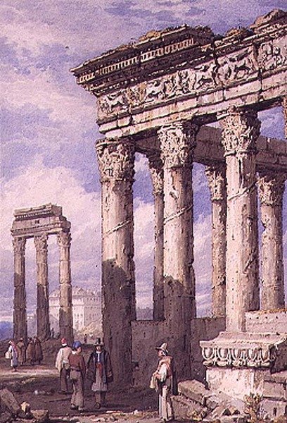 The Forum, Roma (akvarell, gouache på papir) av Samuel Prout
