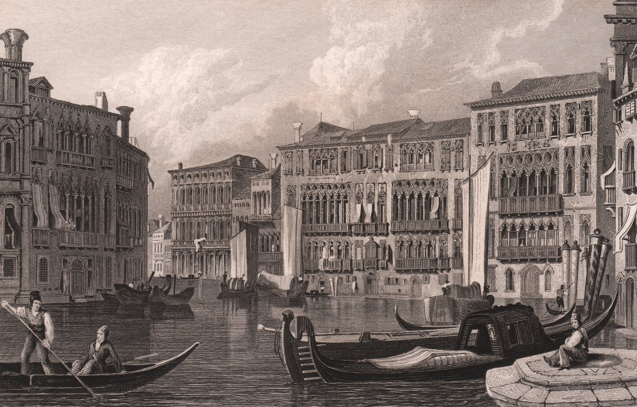 Utsikt fra Canal Grande (Canal Grande) av Ca