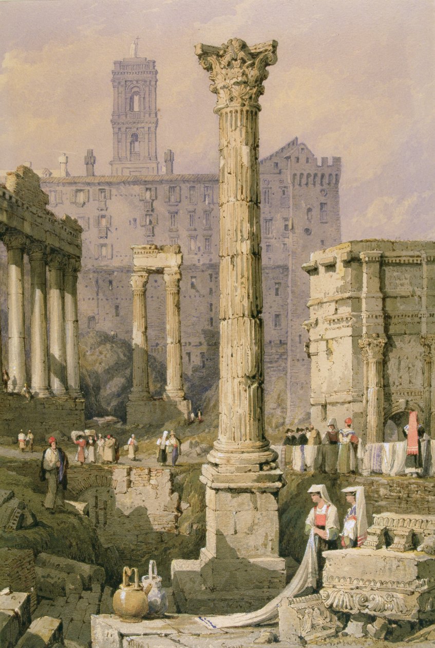 Utsikt over Forum, Roma av Samuel Prout