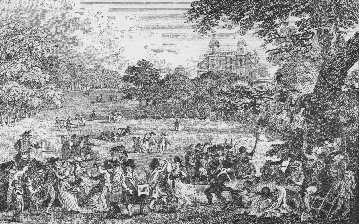I Greenwich Park på pinsedag, c1802, 1912. av Samuel Rawle