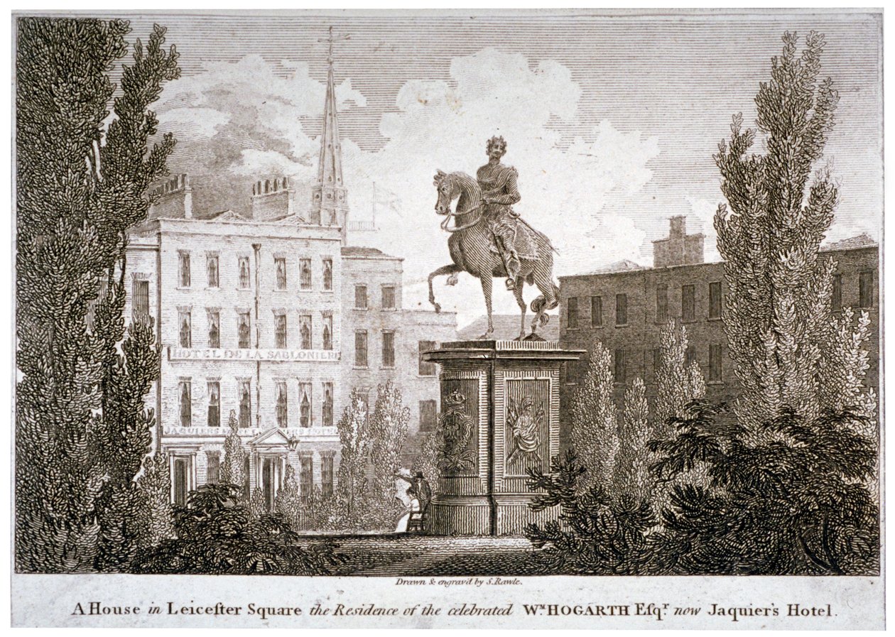 Leicester Square, Westminster, London, c1805 av Samuel Rawle