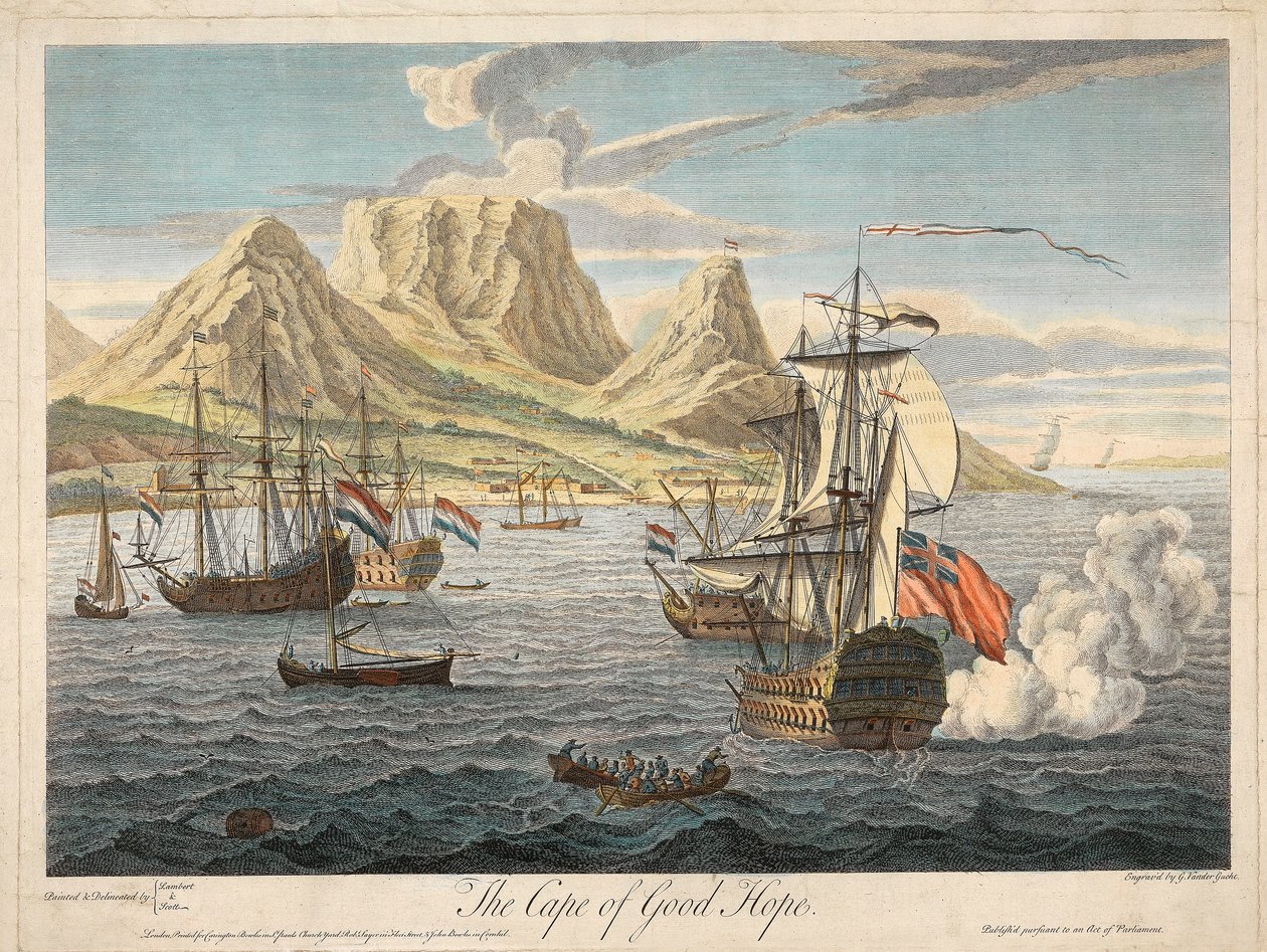 Kapp det gode håp, pub. c1731. av Samuel Scott