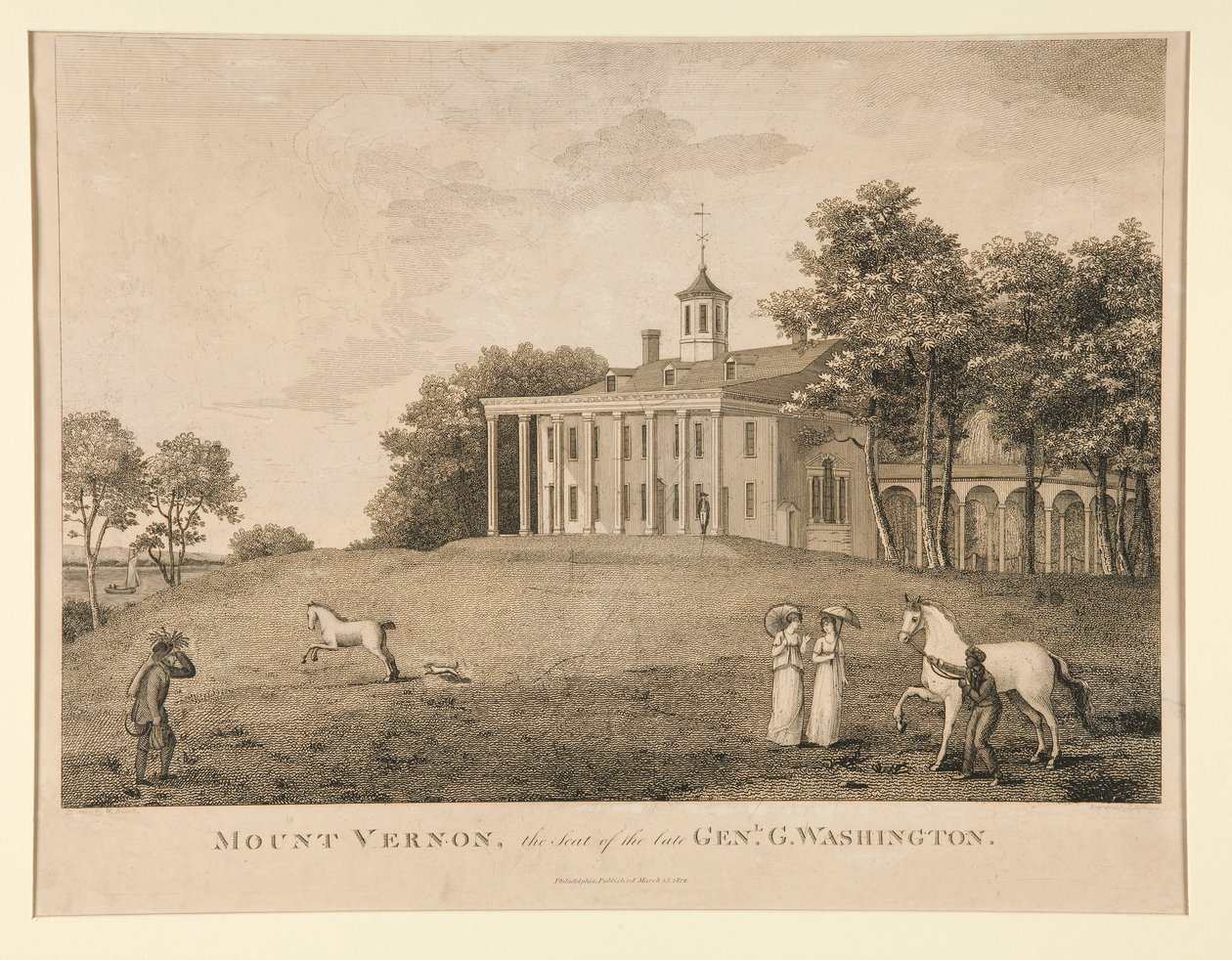 Mount Vernon, setet til avdøde genl. Washington av Samuel Seymour