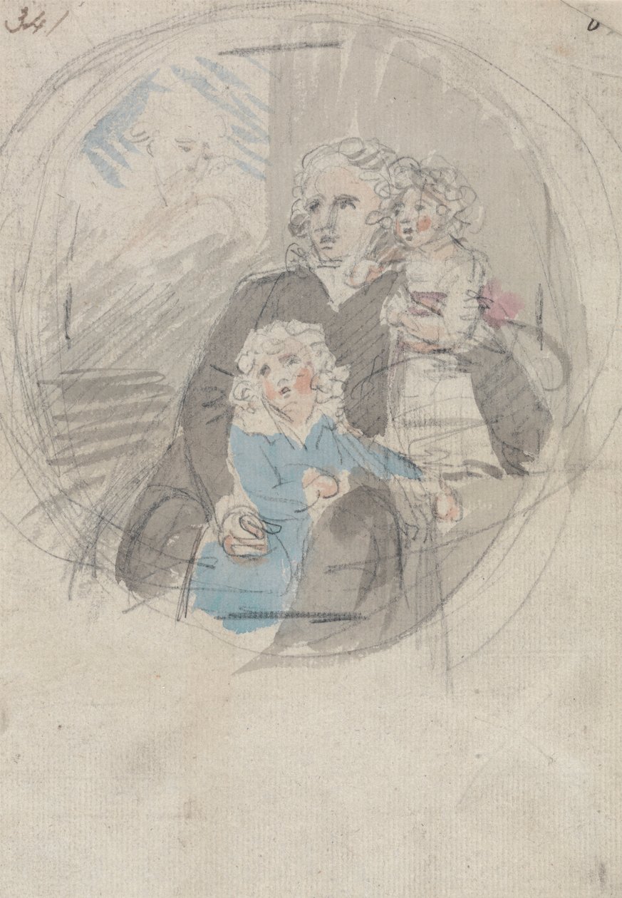 Studer for en portrettgruppe av Samuel Shelley
