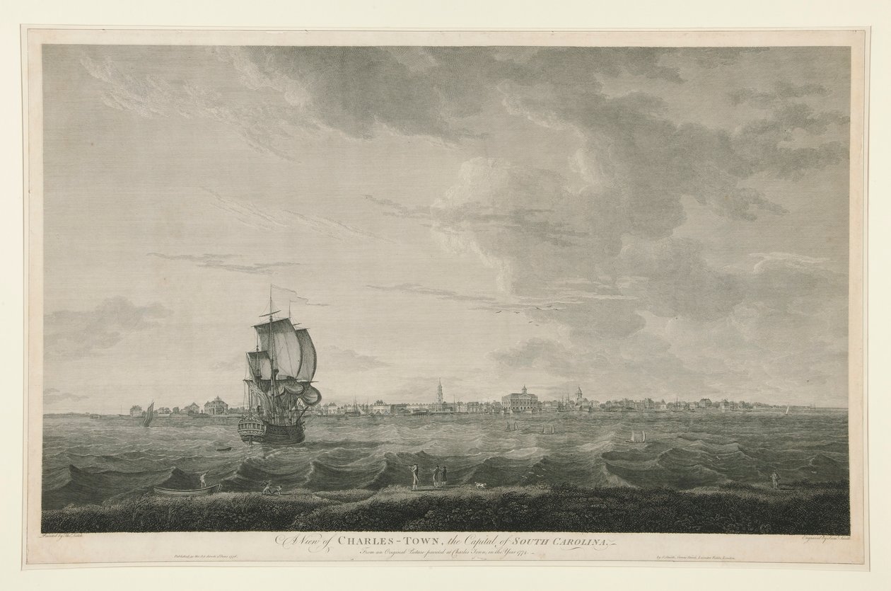 Utsikt over Charles-town, hovedstaden i South Carolina av Samuel Smith