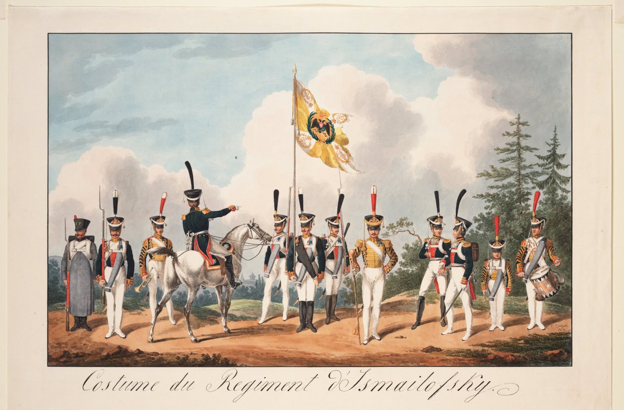 Kjoleuniformer fra Izmailovsky-regimentet, 1818 av Samuel Solomon Chiflard