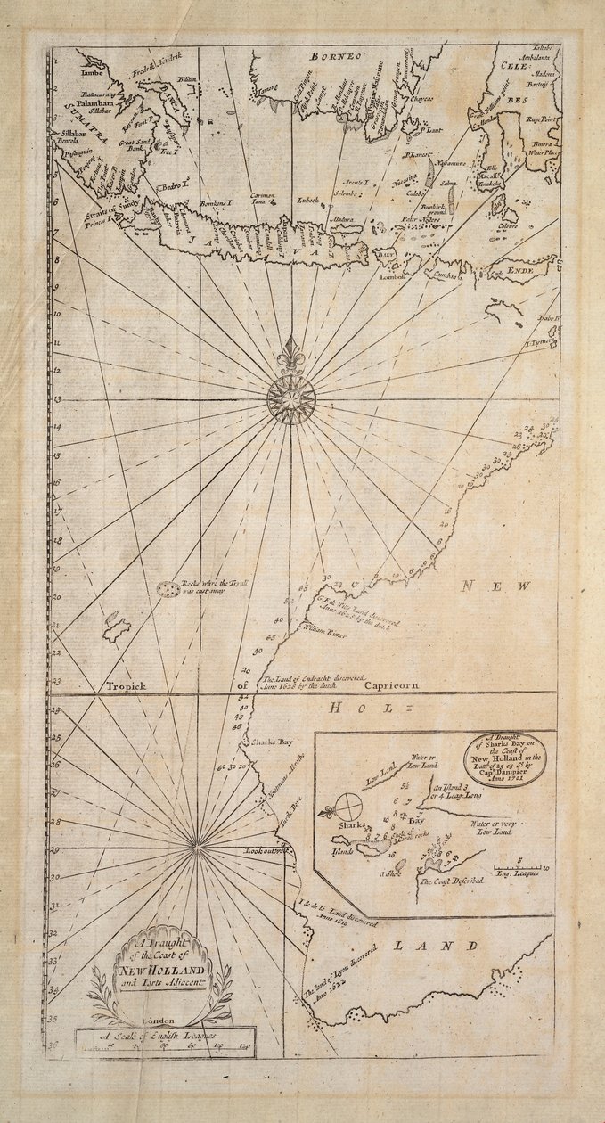 Et dypgående bilde av kysten av New Holland og tilstøtende deler av Samuel Thornton
