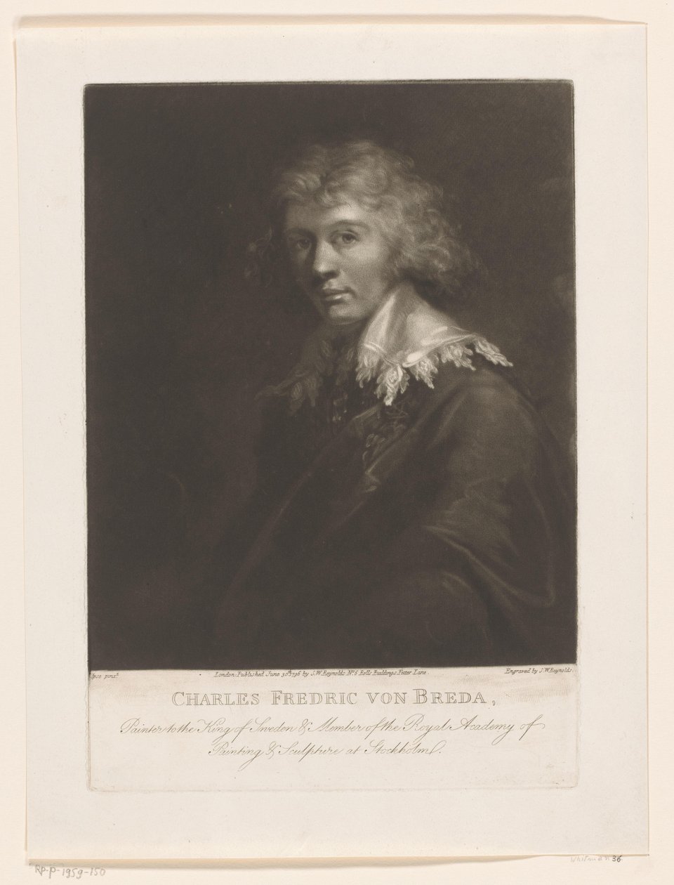 Portrett av Carl Frederik von Breda av Samuel William Reynolds (I)
