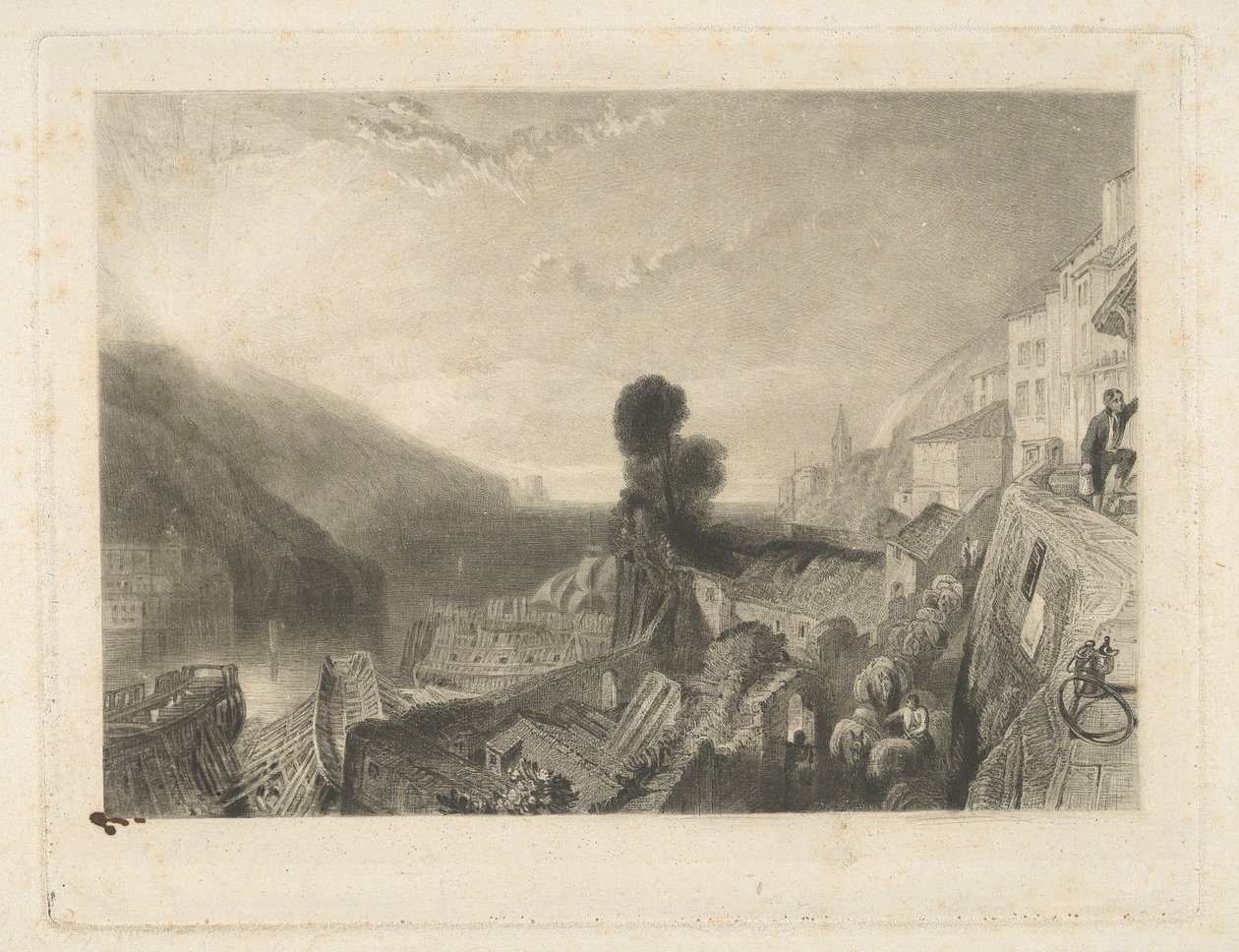 Dartmouth, ved elven Dart av Samuel William Reynolds