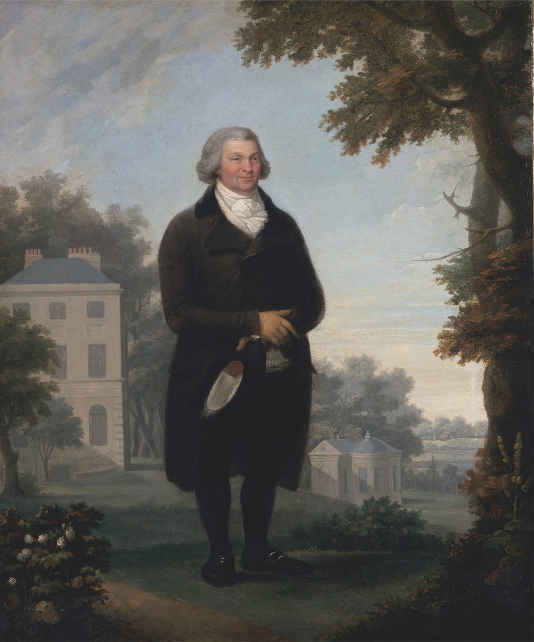Gentleman in the Grounds of his House av Samuel de Wilde
