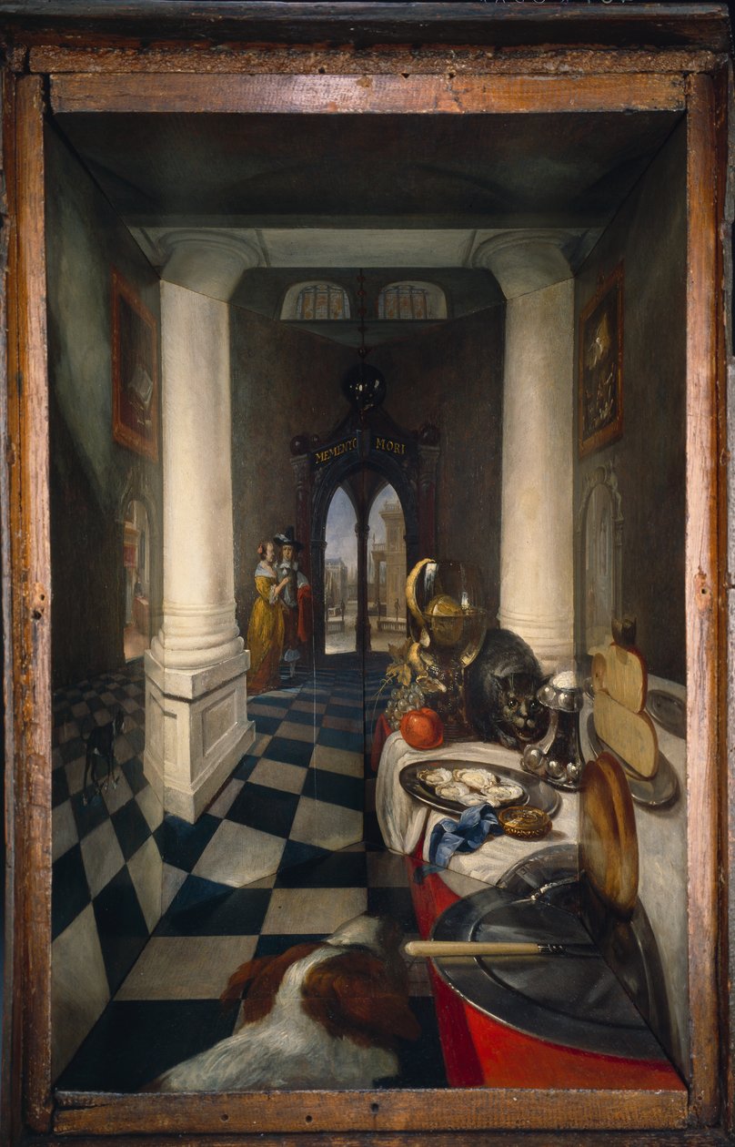 Perspektivboks av et nederlandsk interiør av Samuel van Hoogstraten