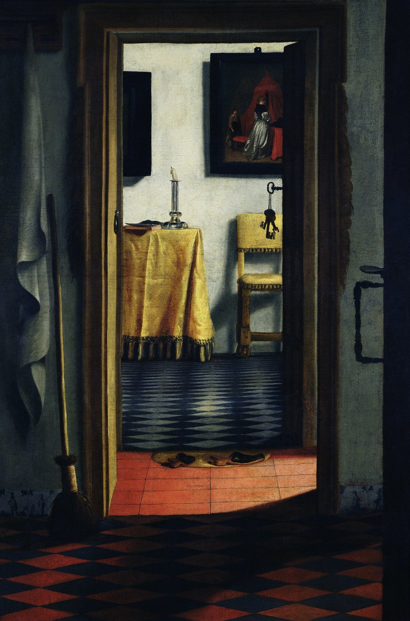 Tøflene, sent på 1600-tallet av Samuel van Hoogstraten