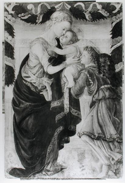 Jomfruen og barnet med en engel (panel) av Sandro Botticelli