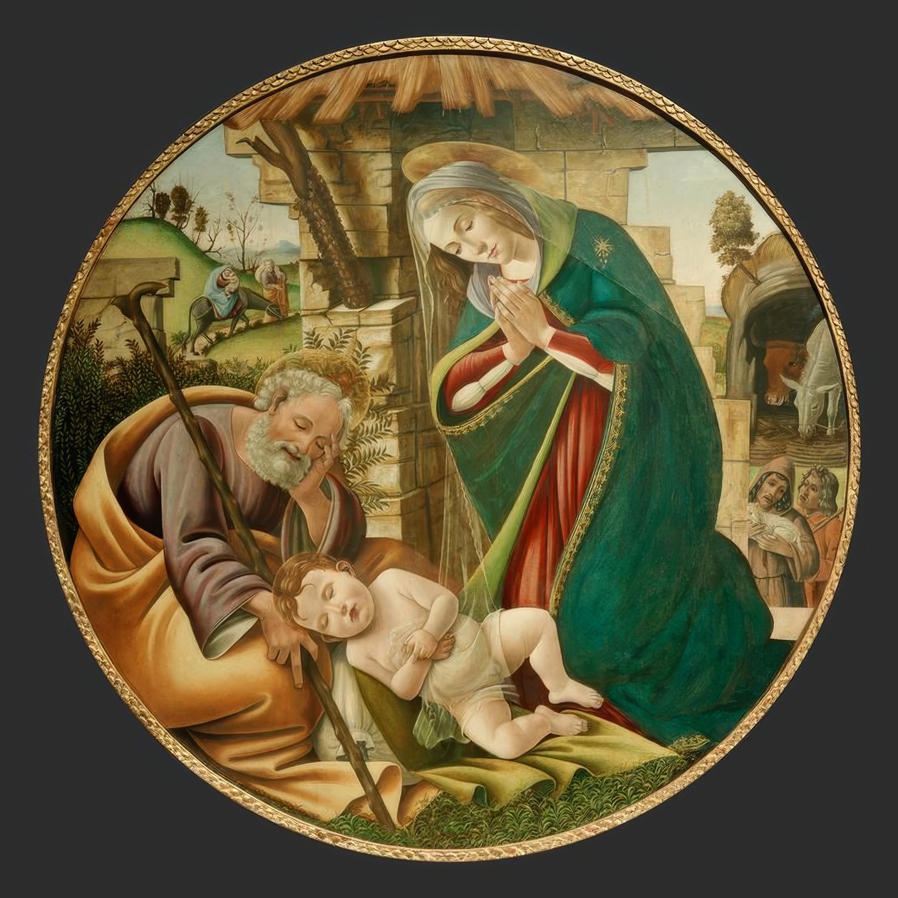Tilbedelse av barnet av Sandro Botticelli