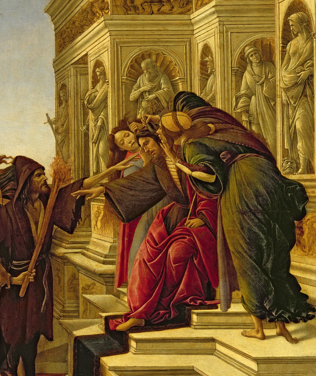 Calumny of Apelles, 1497-98 (detalj av 209275) av Sandro Botticelli